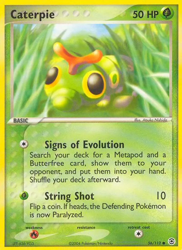 Caterpie EX RossoFuoco e VerdeFoglia 56/112
