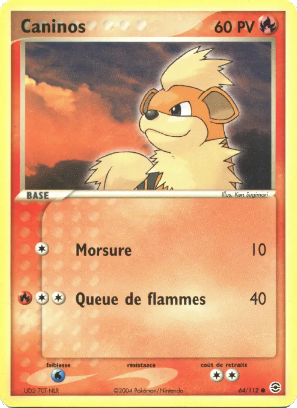 Caninos EX Rouge Feu & Vert Feuille 64/112