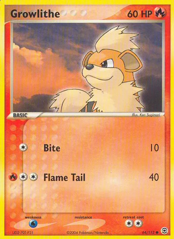 Growlithe FireRed & LeafGreen 64/112