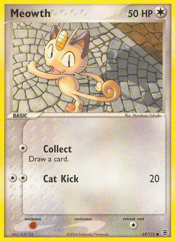 Meowth EX RossoFuoco e VerdeFoglia 69/112