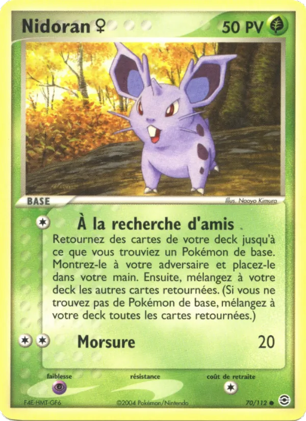 Nidoran ♀ EX Rouge Feu & Vert Feuille 70/112
