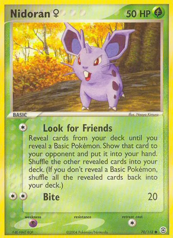 Nidoran♀ EX RossoFuoco e VerdeFoglia 70/112