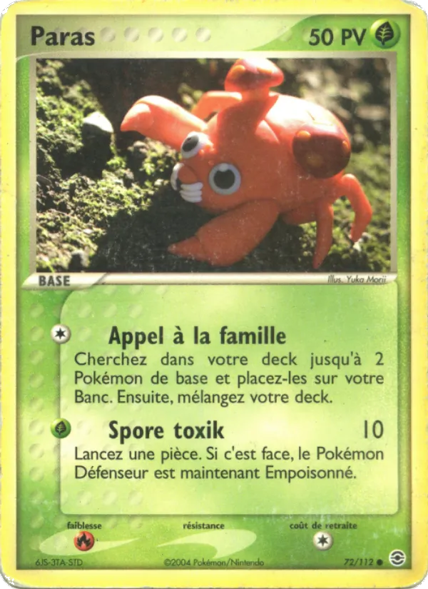 Paras EX Rouge Feu & Vert Feuille 72/112