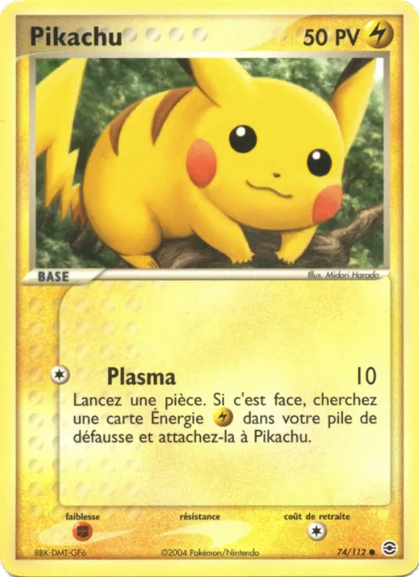 Pikachu EX Rouge Feu & Vert Feuille 74/112