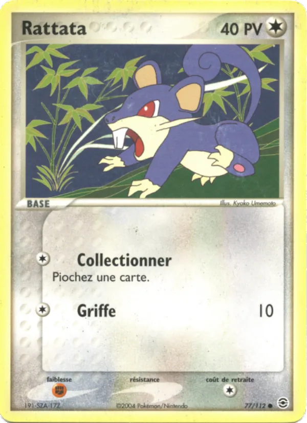 Rattata EX Rouge Feu & Vert Feuille 77/112