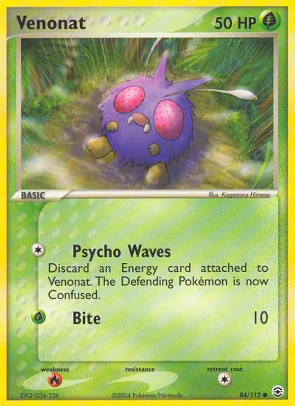 Venonat EX RossoFuoco e VerdeFoglia 84/112