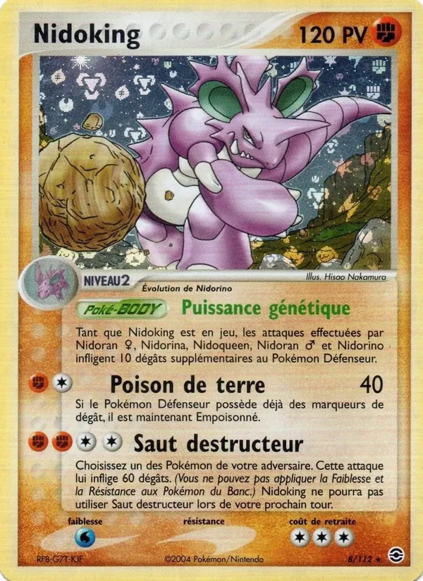 Nidoking EX Rouge Feu & Vert Feuille 8/112