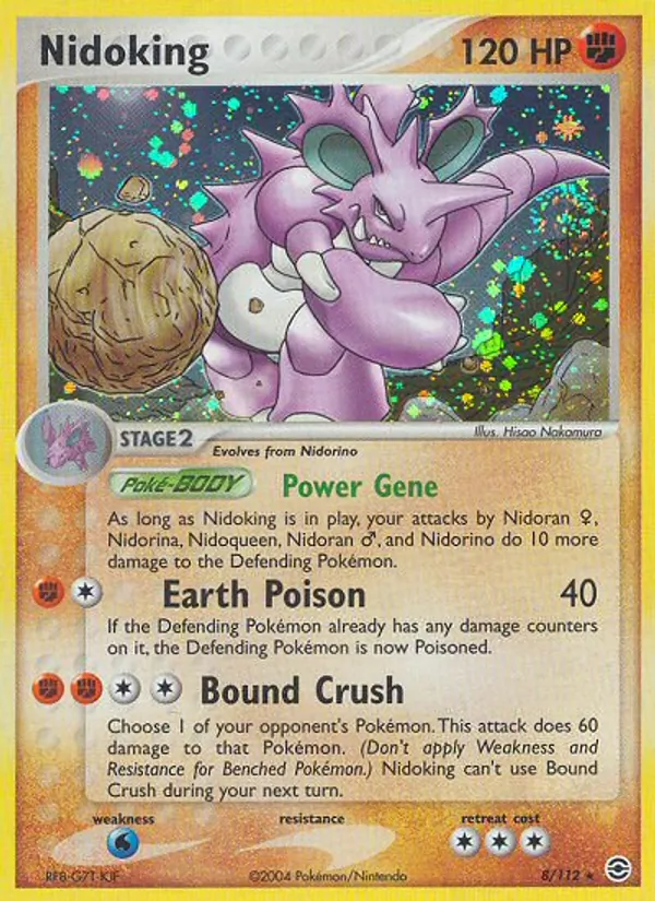 Nidoking EX Feuerrot & Blattgrün 8/112