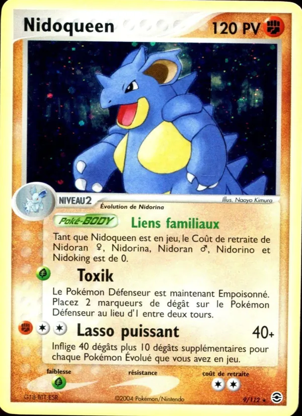Nidoqueen EX Rouge Feu & Vert Feuille 9/112