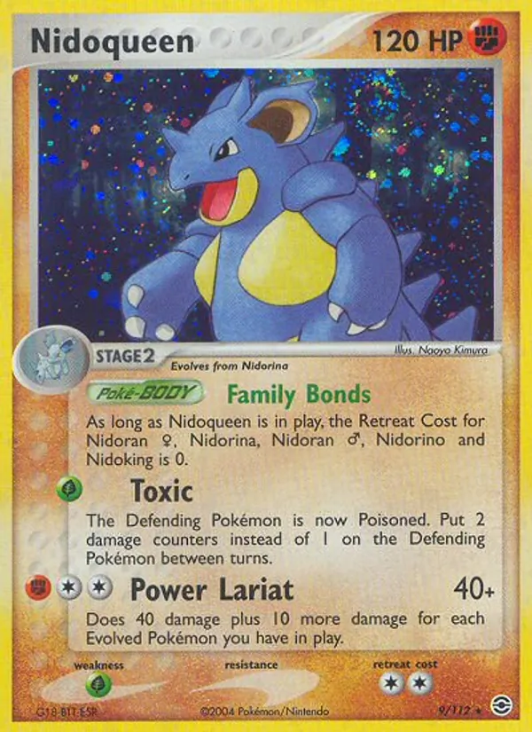Nidoqueen EX RossoFuoco e VerdeFoglia 9/112