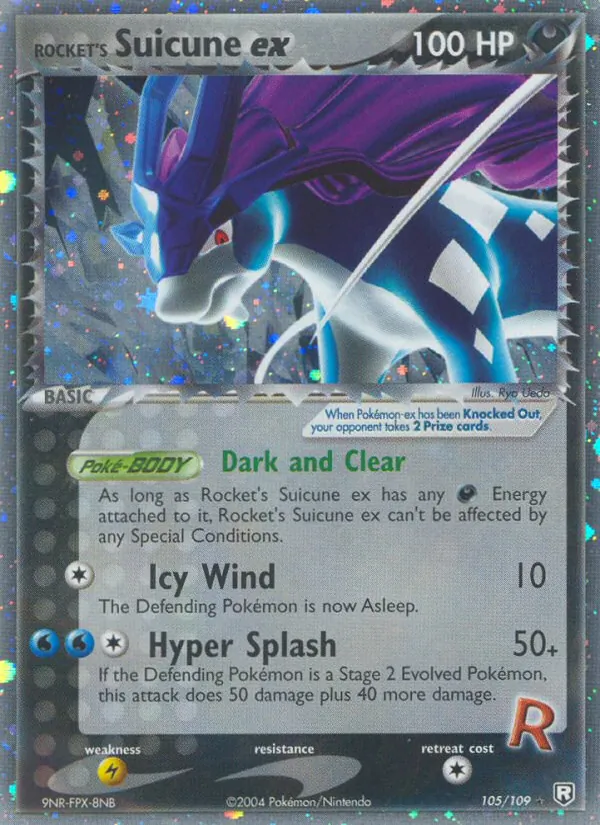 Rocket's Suicune ex Team Rocket Returns 105/109