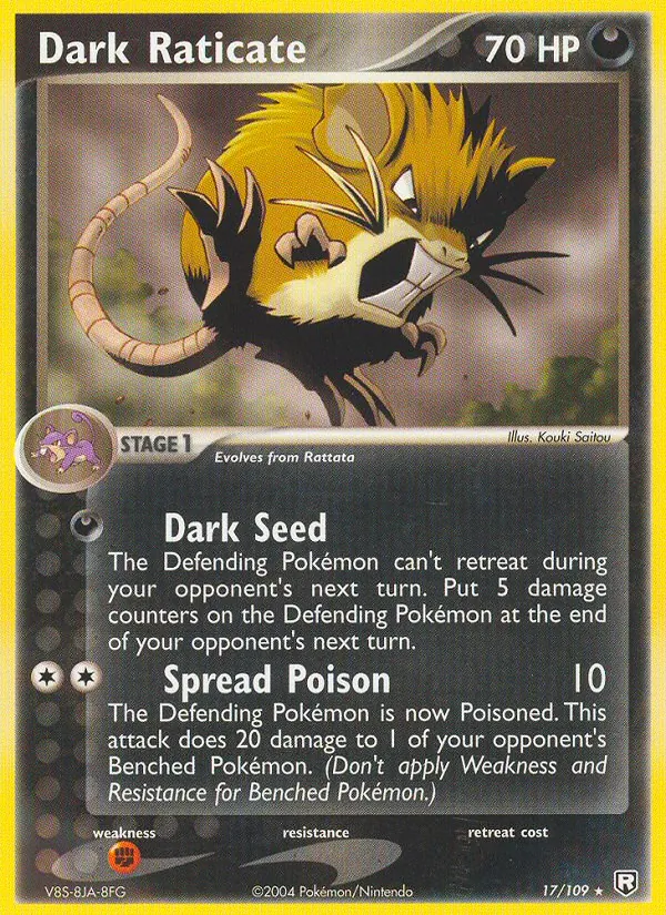 Dark Raticate Team Rocket Returns 17/109