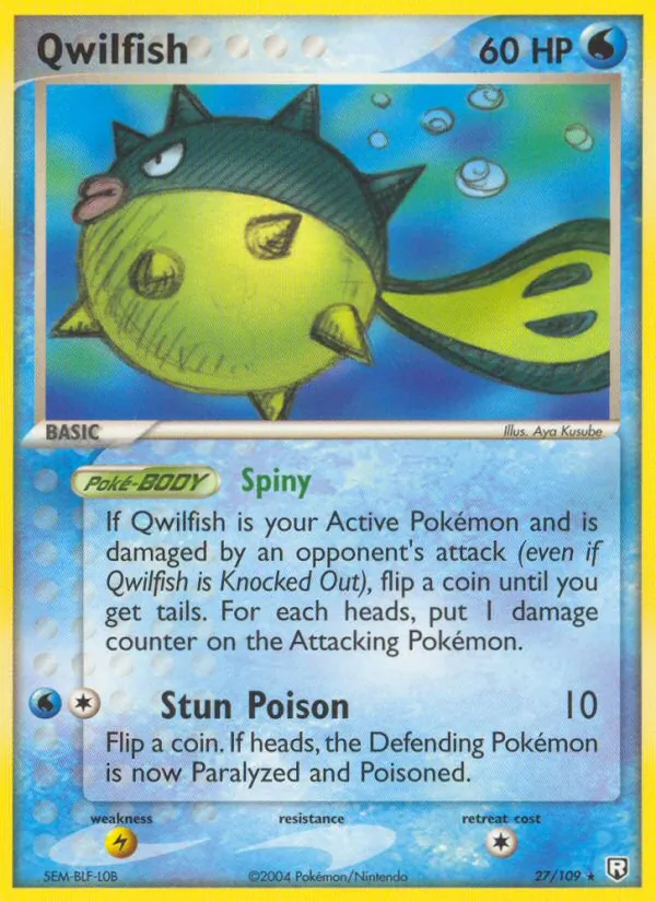 Qwilfish Team Rocket Returns 27/109