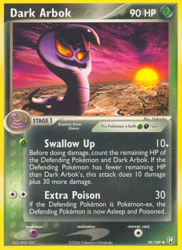Dark Arbok Team Rocket Returns 29/109