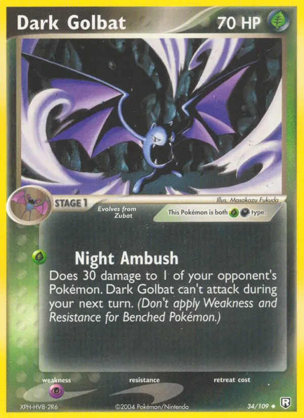 Dark Golbat Team Rocket Returns 34/109