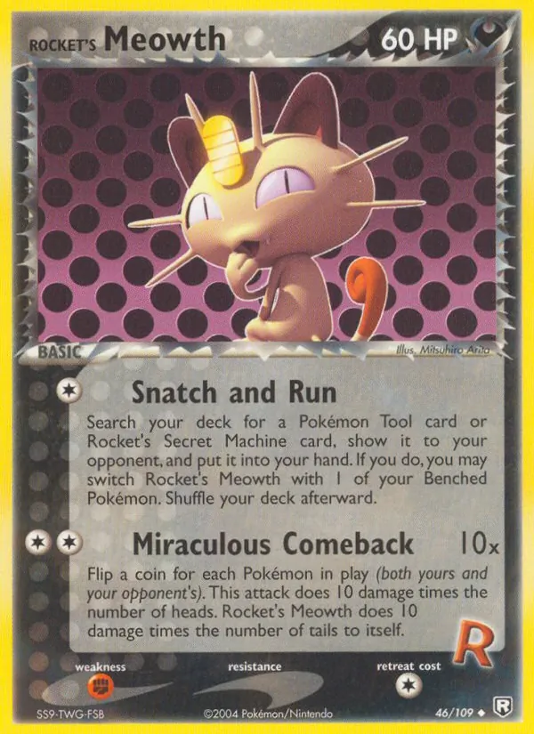 Rocket's Meowth EX O Retorno da Equipe Rocket 46/109