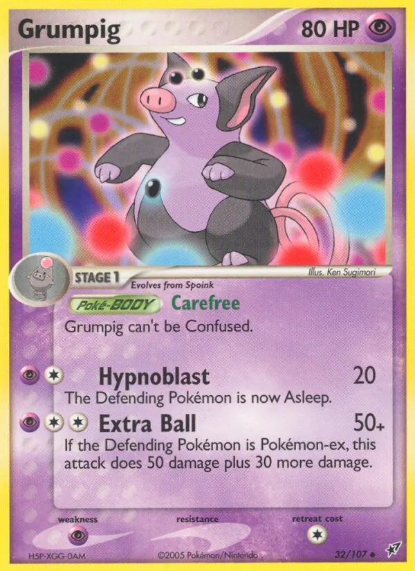 Grumpig EX Deoxys 32/107