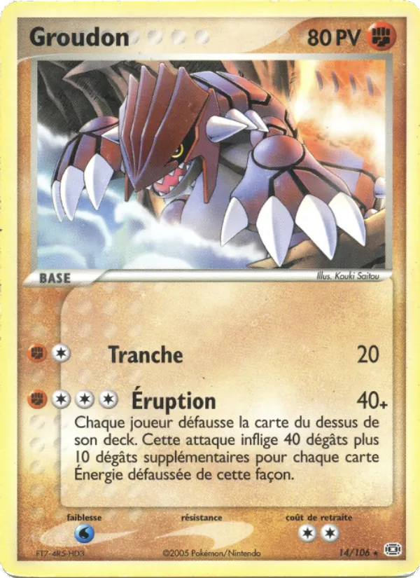 Groudon EX Émeraude 14/106