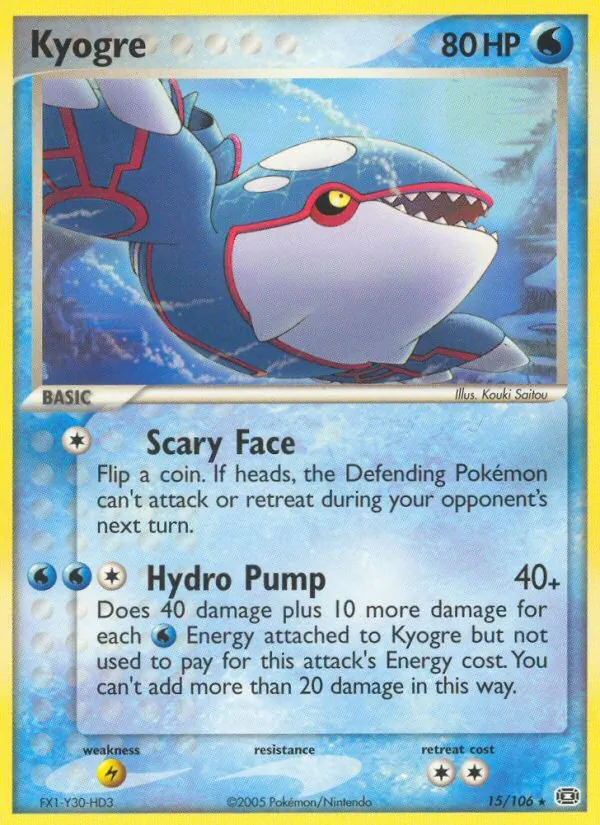 Kyogre EX Esmeralda 15/106
