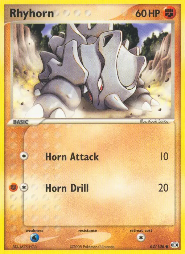 Rhyhorn EX Esmeralda 62/106