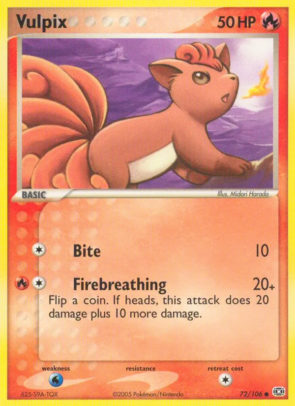 Vulpix EX Esmeralda 72/106