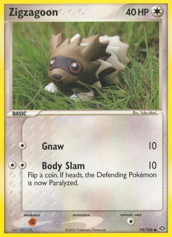 Zigzagoon EX Esmeralda 74/106