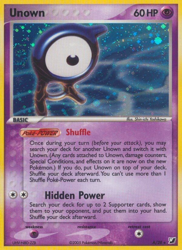 Unown Unseen Forces Unown Collection A/28