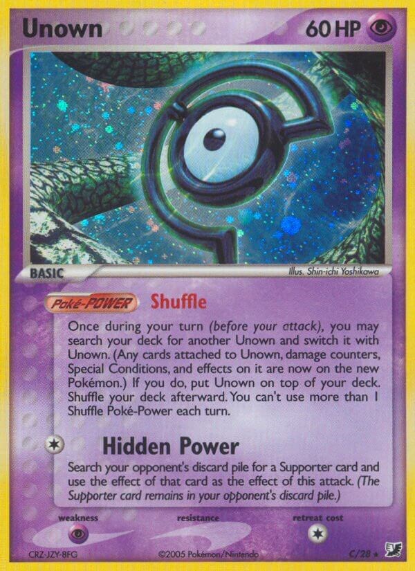Unown Unseen Forces Unown Collection C/28