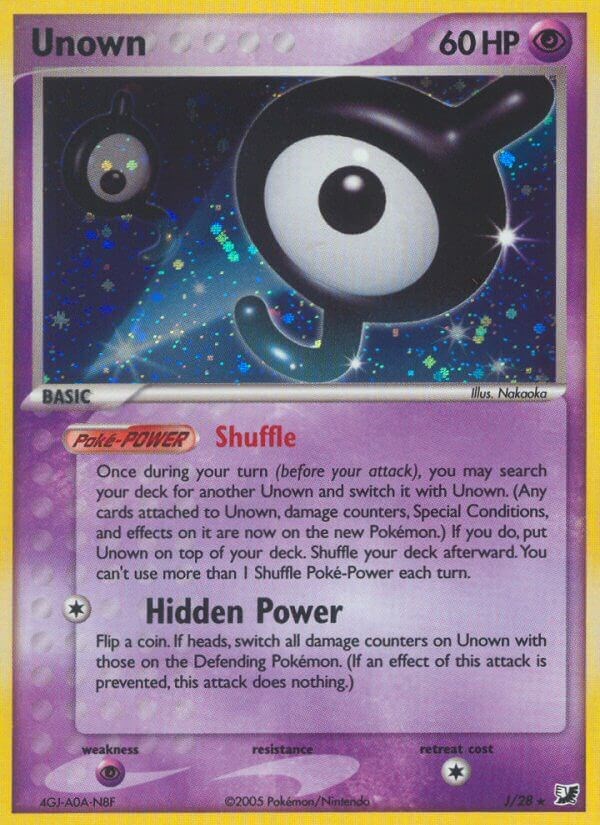 Unown Unseen Forces Unown Collection J/28