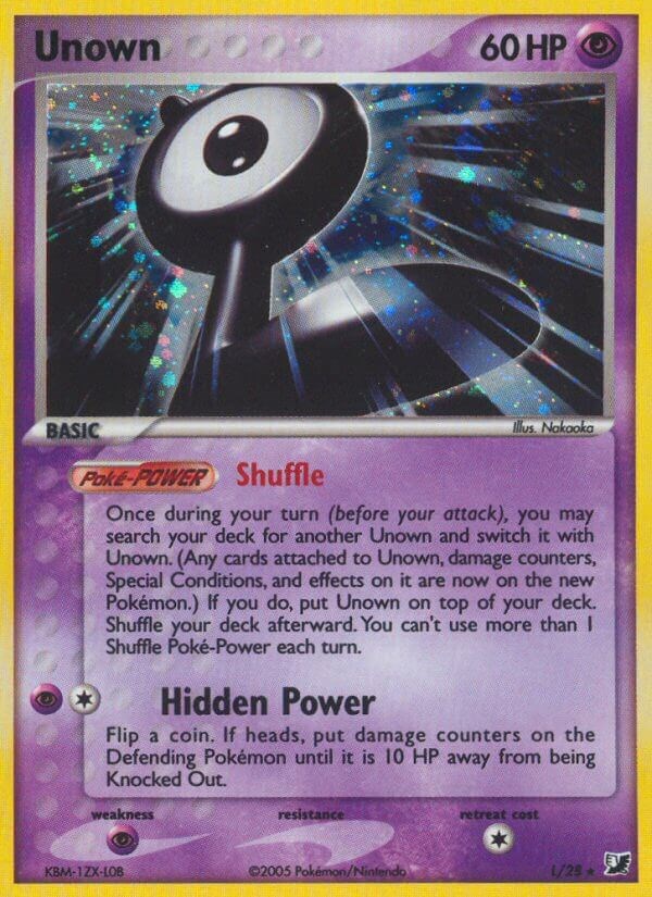 Unown EX Fuerzas Ocultas Unown L/28