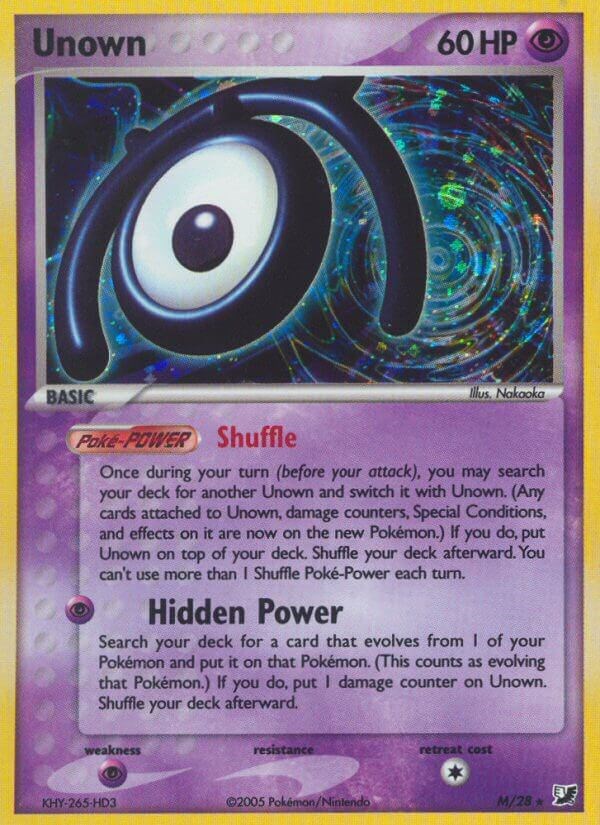 Unown Unseen Forces Unown Collection M/28