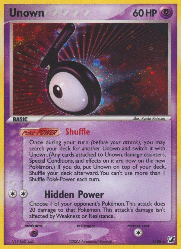 Unown Unseen Forces Unown Collection T/28