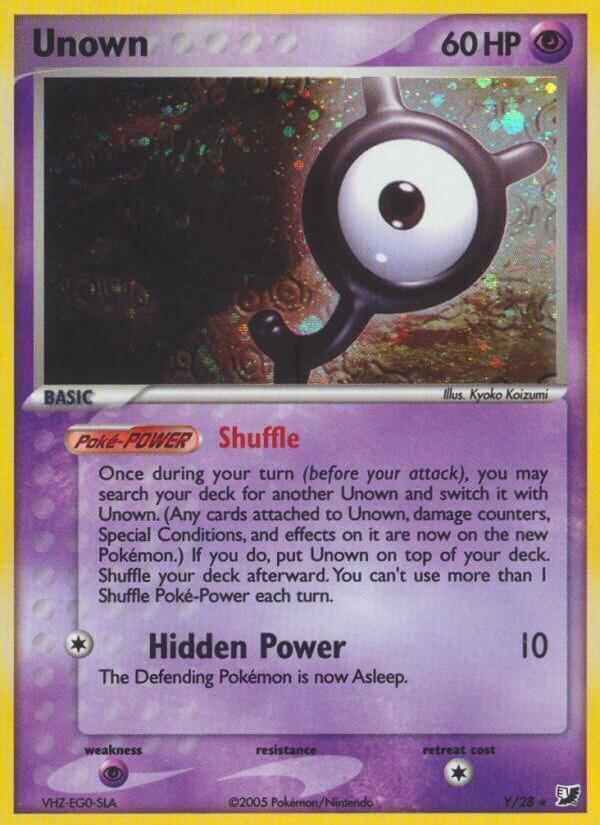 Unown Unseen Forces Unown Collection Y/28