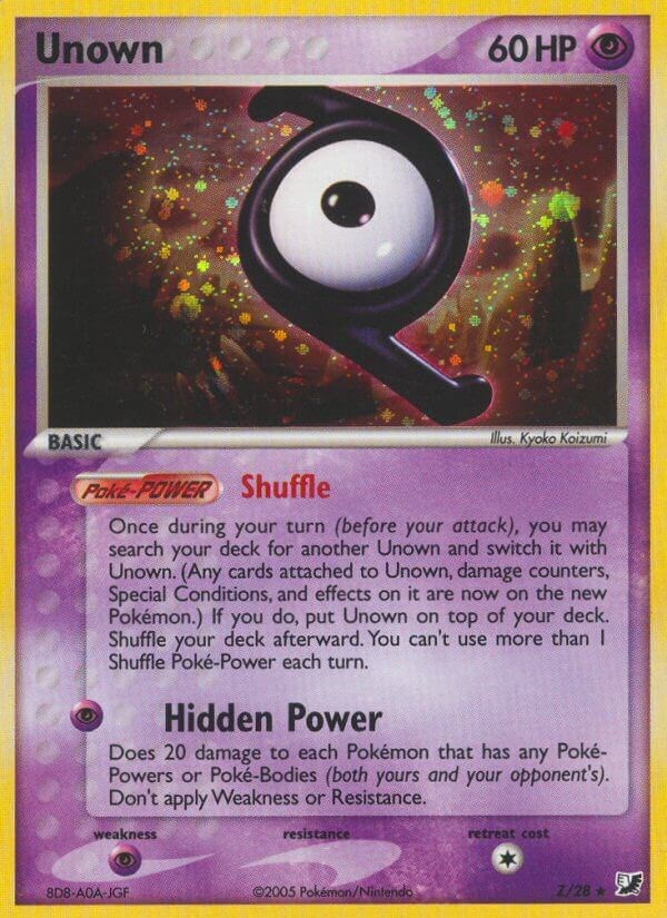 Unown Unseen Forces Unown Collection Z/28