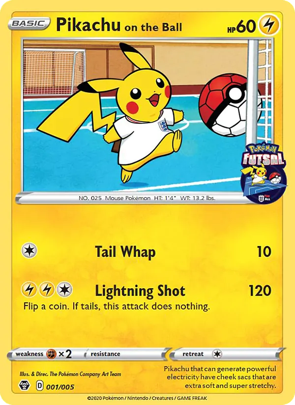 Pikachu on the Ball Pokémon Futsal 2020 1/5