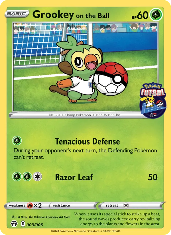 Grookey on the Ball Pokémon Futsal 2020 3/5