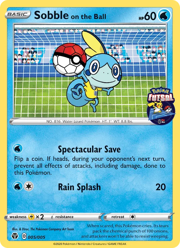 Sobble on the Ball Pokémon Futsal 2020 5/5