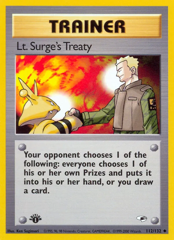 Lt. Surge's Treaty Gym Heroes 112/132