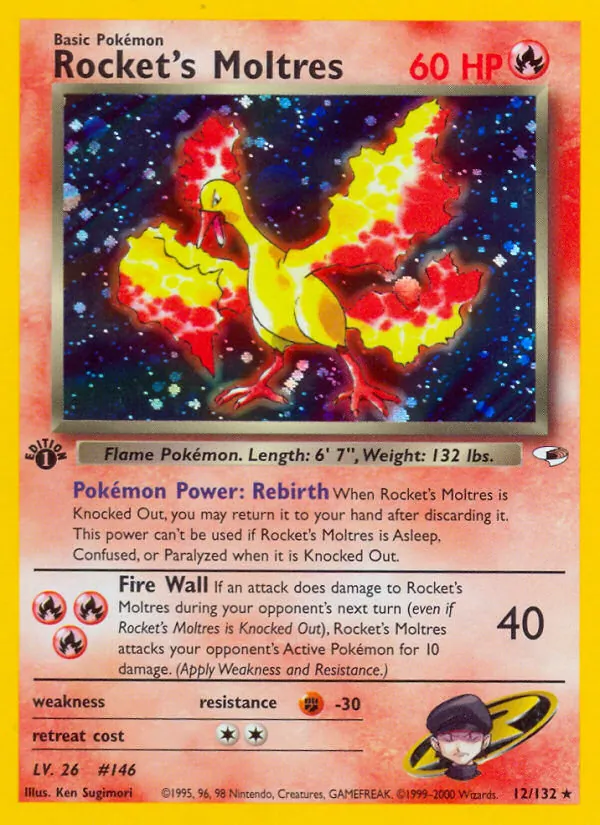 Rocket's Moltres Gym Heroes 12/132