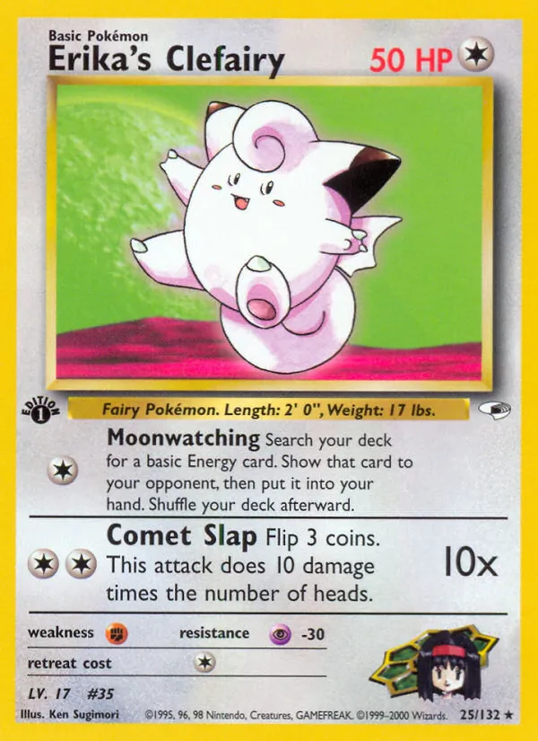 Erika's Clefairy Gym Heroes 25/132