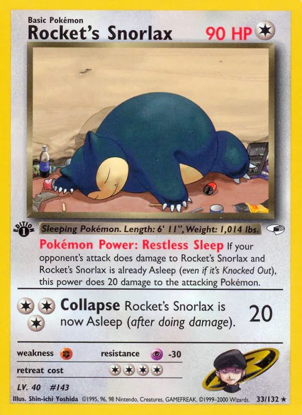 Rocket's Snorlax Gym Heroes 33/132