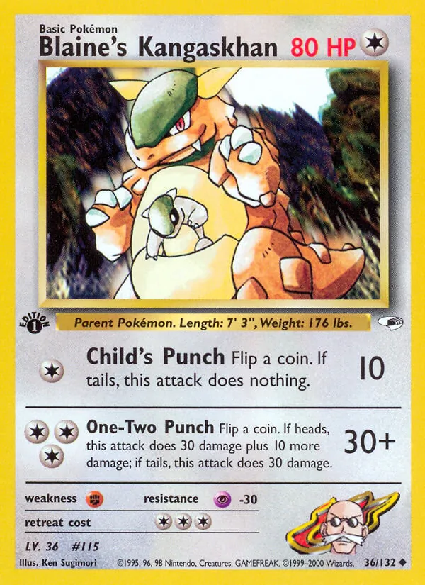 Blaine's Kangaskhan Gym Heroes 36/132
