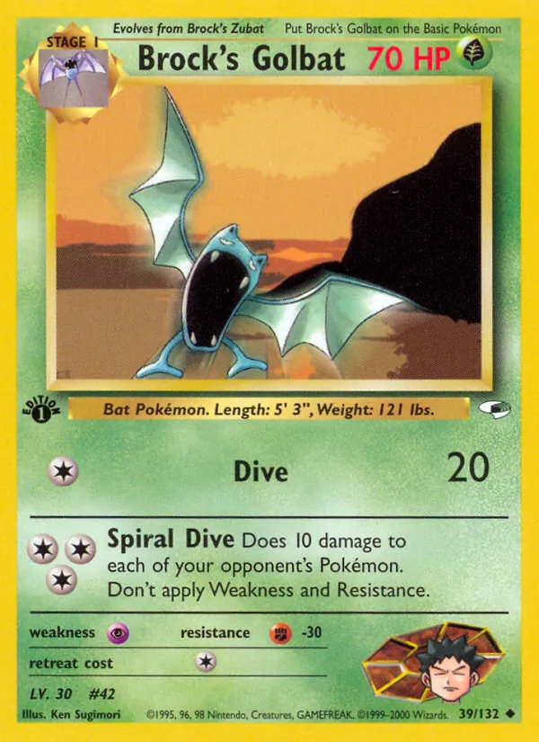 Brock's Golbat Gym Heroes 39/132