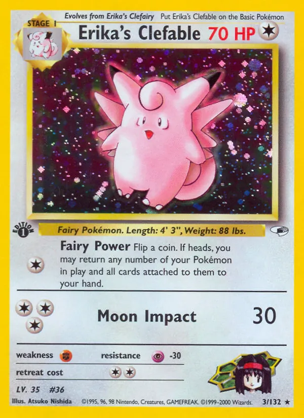 Erika's Clefable Gym Heroes 3/132