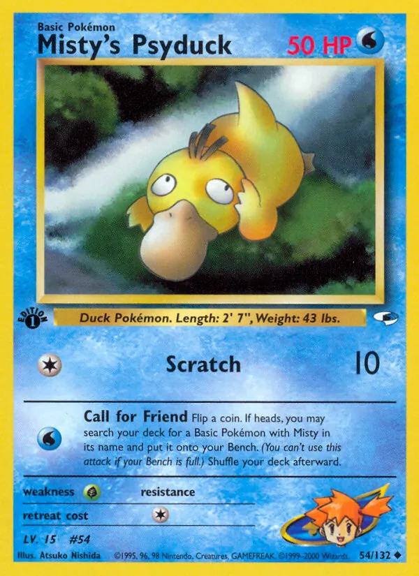 Misty's Psyduck Gym Heroes 54/132