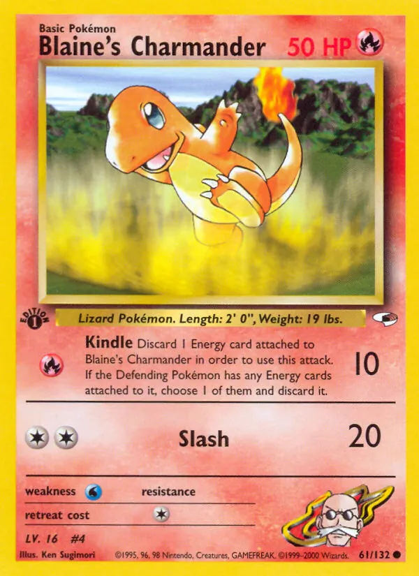 Blaine's Charmander Gym Heroes 61/132