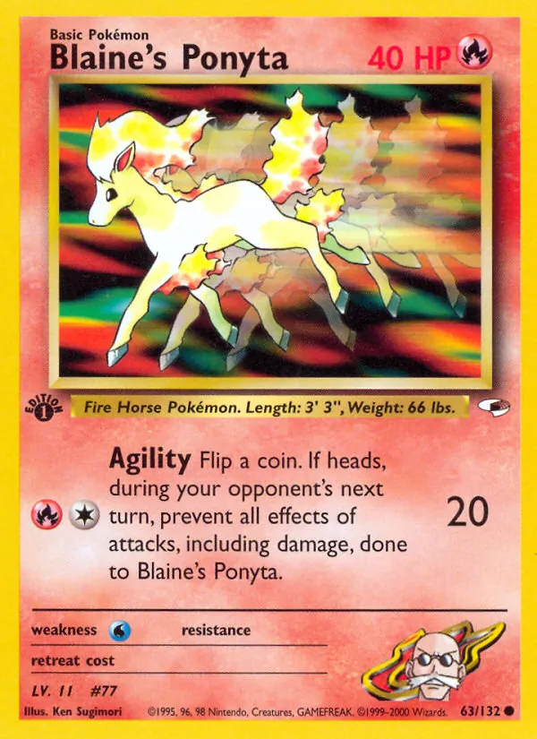 Blaine's Ponyta Gym Heroes 63/132