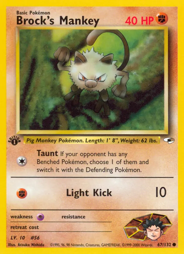 Brock's Mankey Gym Heroes 67/132