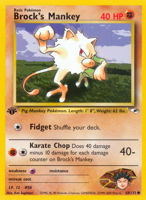 Brock's Mankey Gym Heroes 68/132