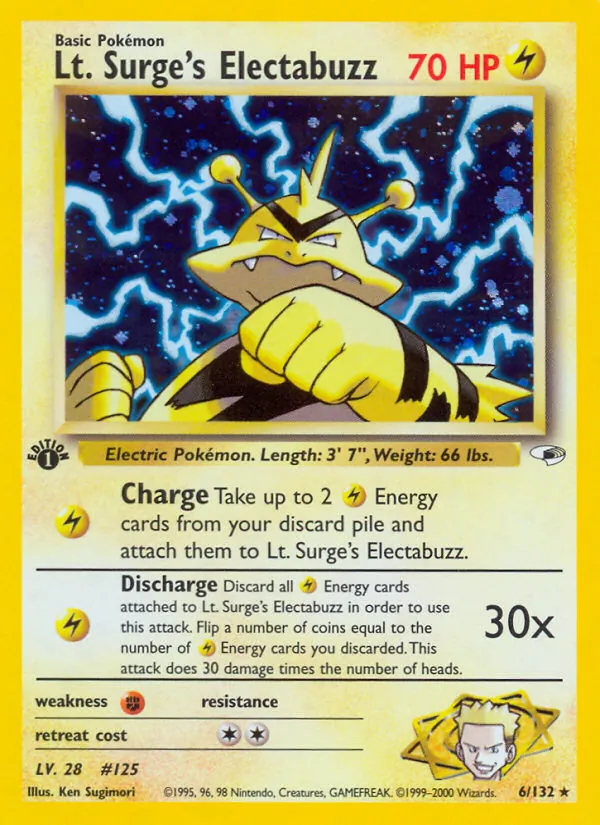 Lt. Surge's Electabuzz Gym Heroes 6/132